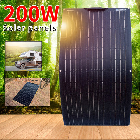 Monocrystalline Solar Panel Flexible Panels for Camping/Home/Boat/Car/RV