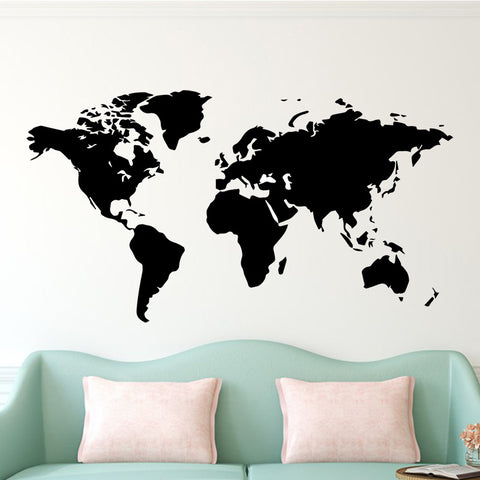 Wall Sticker World Map House Living Room Decoration Decal Sticker