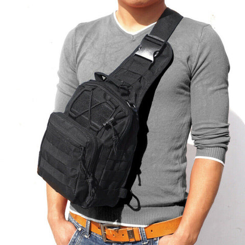 Men Backpack Molle Tactical Sling Chest Bag Assault Pack Messenger Shoulder Bag